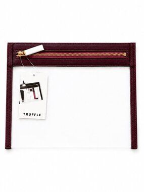 Truffle Clarity Clutch Small in Wine - Rare/Discontinued - New in Package
